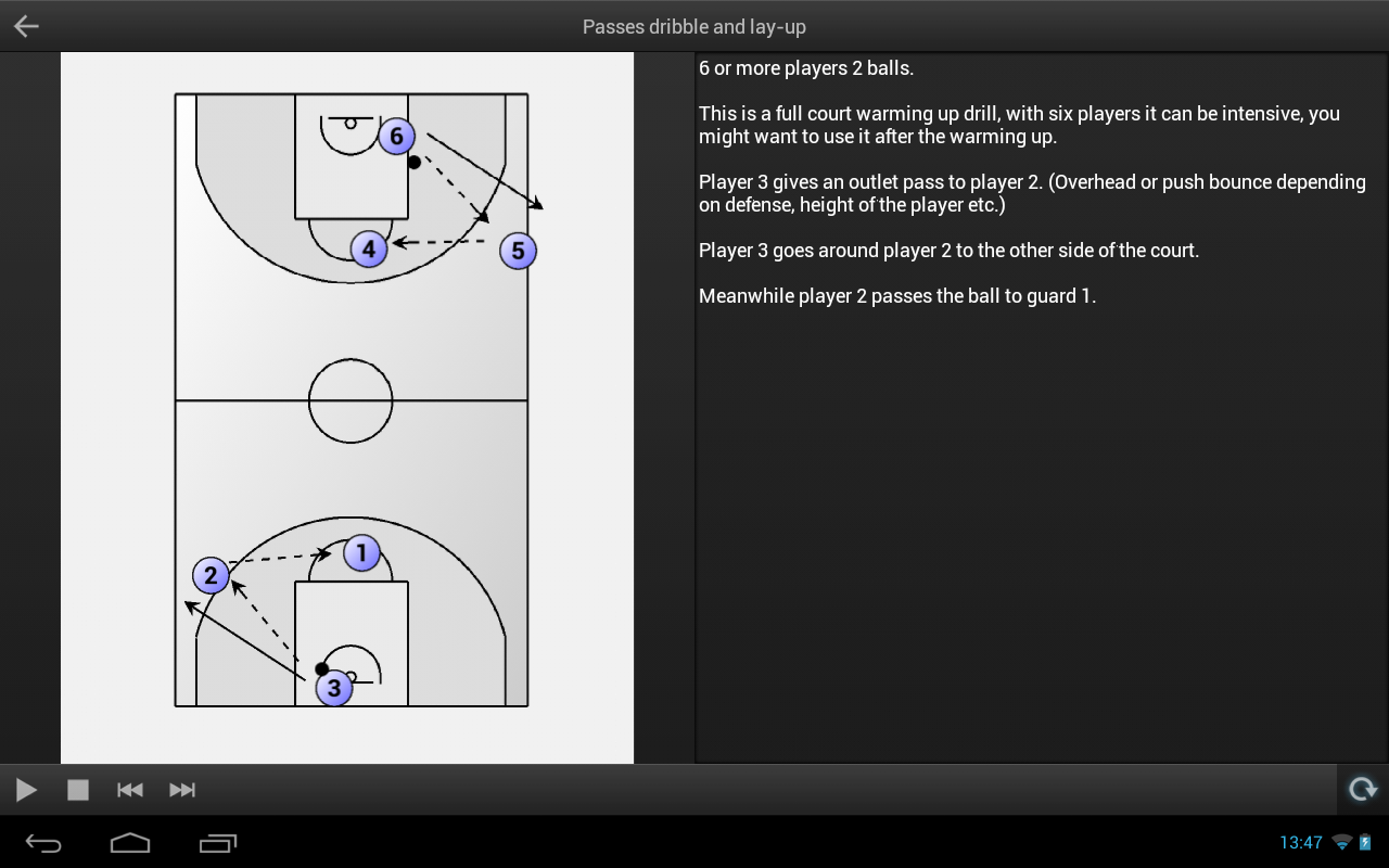 Basketball playview view play in landscape mode