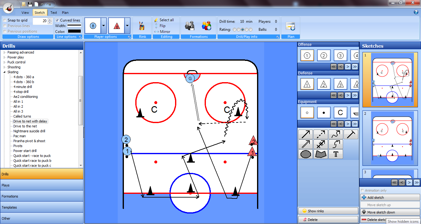 Sketch tab hockey playbook software