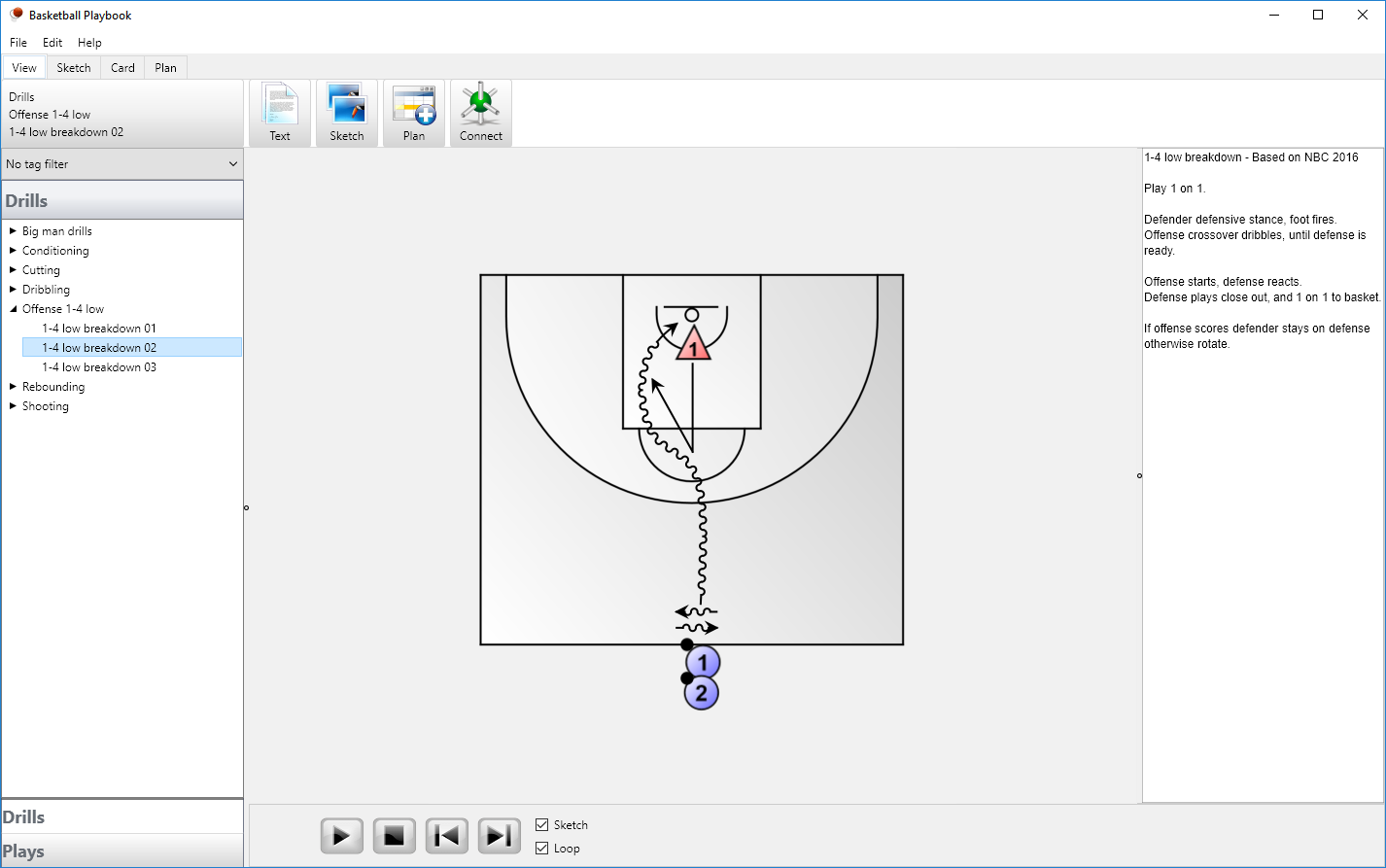 View tab basketball playbook software
