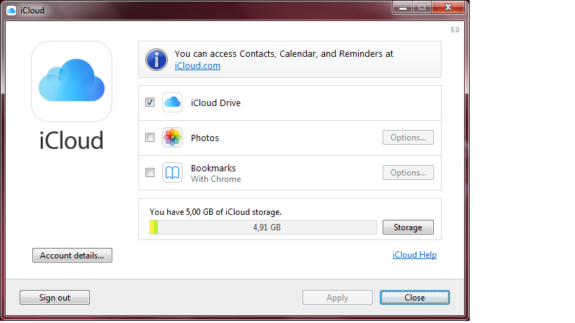 Check iCLoud Drive