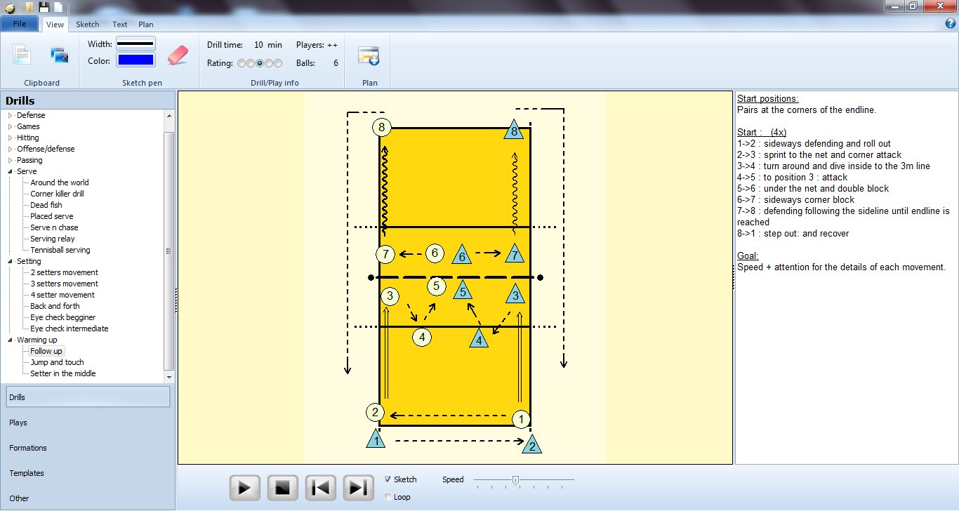 View tab volleyball playbook software